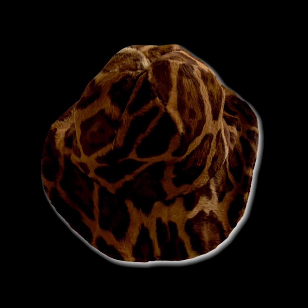 Vintage Mr. John Cheetah Leopard Print Faux Pony Fur Vegan Archival Couture Hat - Picture 2 of 6